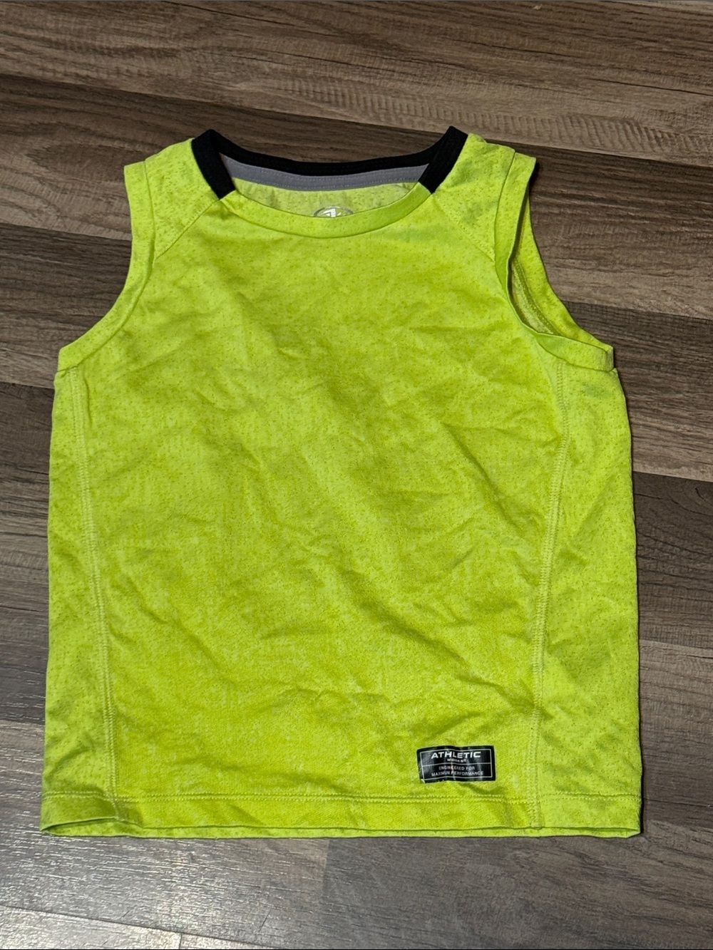 Athletic works Kids Neon Yellow Athletic Tank Top size 5T